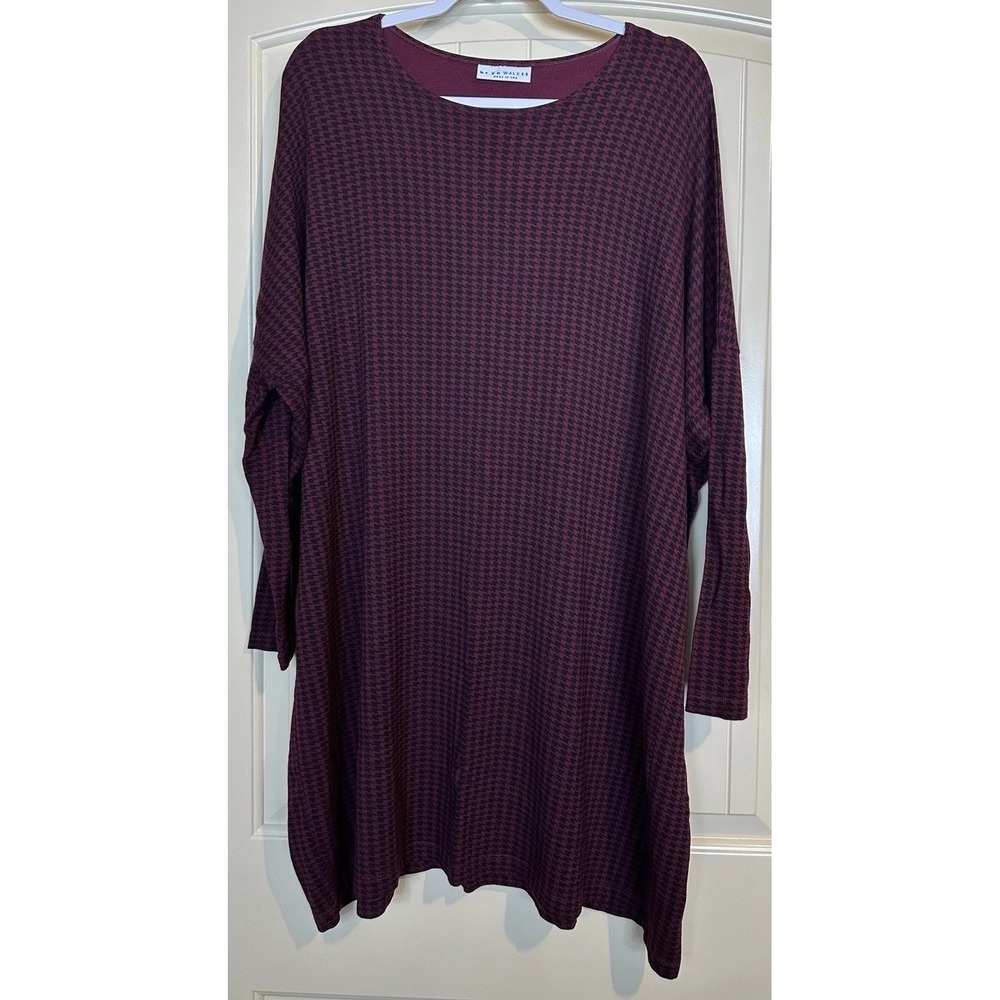 Bryn Walker Alana Tunic Knit Dress Oversized Dolman Sleeve Lagenlook Womens S